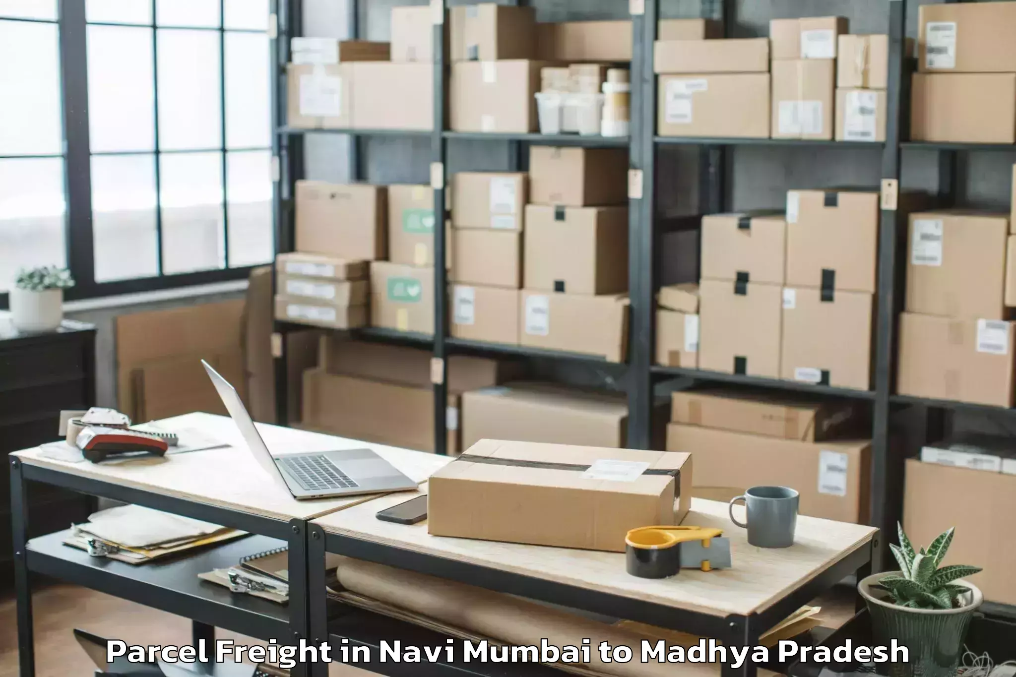 Top Navi Mumbai to Sardarpur Parcel Freight Available